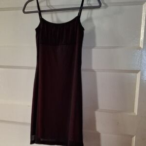 Elegant Maroon & Black Slip Dress for Women (Rox139)